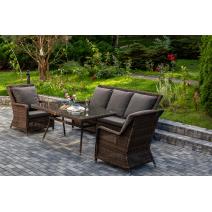  "Гляссе" обеденная группа из искусственного ротанга, цвет коричневый, фото 2 