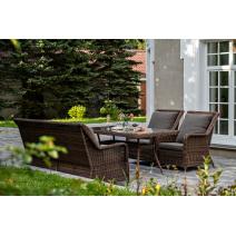  "Гляссе" обеденная группа из искусственного ротанга, цвет коричневый, фото 3 