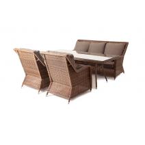  "Гляссе" обеденная группа из искусственного ротанга, цвет коричневый, фото 16 