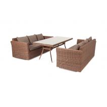  "Мокко Дабл" обеденная группа из искусственного ротанга, цвет коричневый, фото 1 