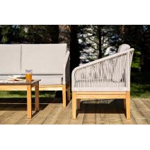  "Канны" лаунж-зона 4-местная из роупа со столиком "Канны" цвета "дуб", основание дуб, роуп бежевый, фото 7 