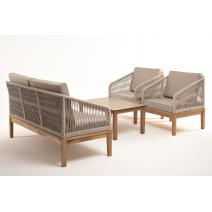 "Канны" лаунж-зона 4-местная из роупа со столиком "Канны" цвета "дуб", основание дуб, роуп бежевый, фото 20 
