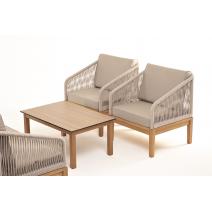  "Канны" лаунж-зона 4-местная из роупа со столиком "Канны" цвета "дуб", основание дуб, роуп бежевый, фото 22 