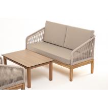 "Канны" лаунж-зона 4-местная из роупа со столиком "Канны" цвета "дуб", основание дуб, роуп бежевый, фото 23 