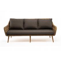  "Прованс" диван из искусственного ротанга трехместный, цвет соломенный, фото 2 