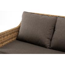  "Прованс" диван из искусственного ротанга трехместный, цвет соломенный, фото 4 