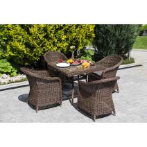  "Равенна" плетеное кресло из искусственного ротанга, цвет коричневый, фото 4 