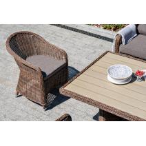  "Равенна" плетеное кресло из искусственного ротанга, цвет коричневый, фото 7 