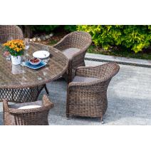  "Равенна" плетеное кресло из искусственного ротанга, цвет коричневый, фото 15 