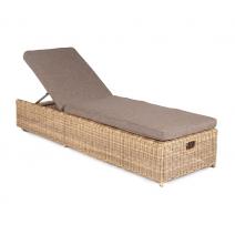  "Рим" шезлонг с подушкой, цвет соломенный, фото 1 