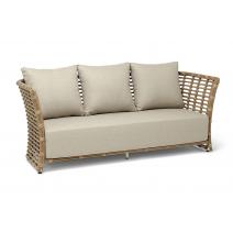  "Валенсия" диван из искусственного ротанга трехместный, цвет соломенный, фото 3 