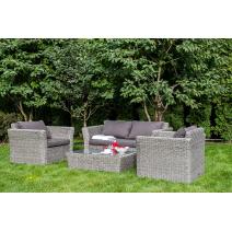  "Капучино Сингл" лаунж-зона из искусственного ротанга (гиацинт), цвет серый, фото 2 