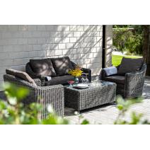  "Кон Панна" кресло из искусственного ротанга, цвет графит, фото 9 