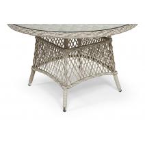  "Эспрессо" плетеный круглый стол, диаметр 118 см, цвет бежевый, фото 3 