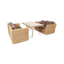  "Мокко" обеденная группа плетеная из ротанга, цвет соломенный, фото 3 