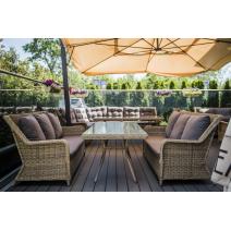  "Гляссе" диван трехместный из искусственного ротанга, цвет соломенный, фото 5 