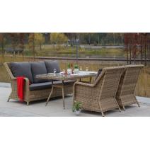  "Гляссе" диван трехместный из искусственного ротанга, цвет соломенный, фото 16 