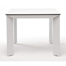  "Венето" обеденный стол из HPL 90х90см, цвет молочный, каркас белый, фото 2 