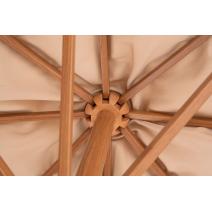  "Корсика" зонт уличный 3х3м на боковой алюминиевой опоре, цвет под дерево, фото 6 