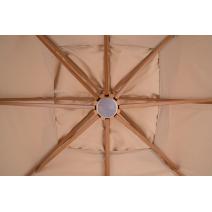  "Корсика" зонт уличный 3х3м на боковой алюминиевой опоре, цвет под дерево, фото 8 