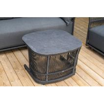  "Лугано" лаунж-зона 5-местная плетеная из роупа (веревки), каркас алюминиевый темно-серый, роуп темно-серый, фото 10 