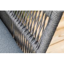  "Лугано" лаунж-зона 5-местная плетеная из роупа (веревки), каркас алюминиевый темно-серый, роуп темно-серый, фото 16 