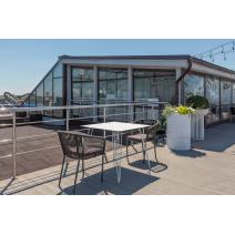  "Руссо" обеденный стол из HPL квадратный 90х90см, цвет молочный, фото 1 