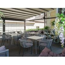  "Руссо" обеденный стол из HPL квадратный 90х90см, цвет молочный, фото 3 