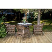  "Сицилия" обеденная группа плетеная, цвет коричневый, фото 2 