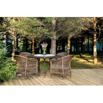  "Сицилия" обеденная группа плетеная, цвет коричневый, фото 3 