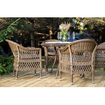  "Сицилия" обеденная группа плетеная, цвет коричневый, фото 6 