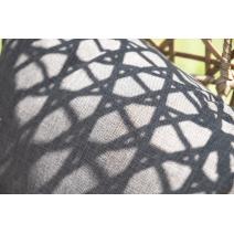  "Флоренция" подвесное кресло-кокон из искусственного ротанга, цвет соломенный с серой подушкой, фото 4 