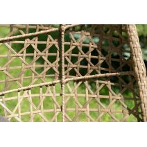  "Флоренция" подвесное кресло-кокон из искусственного ротанга, цвет соломенный с серой подушкой, фото 6 