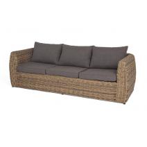  "Кальяри" диван из искусственного ротанга (гиацинт) трехместный, цвет соломенный, фото 1 