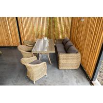  "Кальяри" диван из искусственного ротанга (гиацинт) трехместный, цвет соломенный, фото 11 