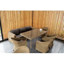  "Кальяри" диван из искусственного ротанга (гиацинт) трехместный, цвет соломенный, фото 15 