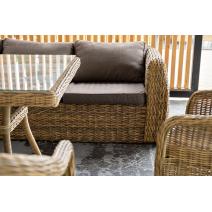  "Кальяри" диван из искусственного ротанга (гиацинт) трехместный, цвет соломенный, фото 17 