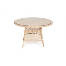  "Эспрессо" плетеный круглый стол, диаметр 118 см, цвет соломенный, фото 2 