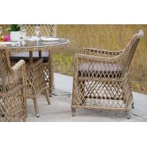  "Эспрессо" плетеный круглый стол, диаметр 118 см, цвет соломенный, фото 8 