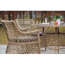  "Эспрессо" плетеный круглый стол, диаметр 118 см, цвет соломенный, фото 10 