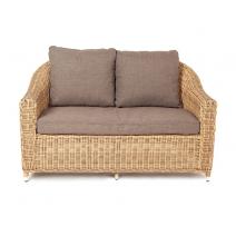  "Кон Панна" диван из искусственного ротанга двухместный, цвет соломенный, фото 3 