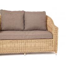  "Кон Панна" диван из искусственного ротанга двухместный, цвет соломенный, фото 4 