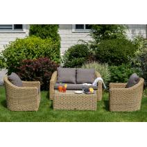  "Кон Панна" диван из искусственного ротанга двухместный, цвет соломенный, фото 6 