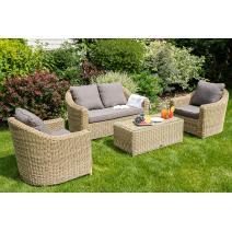  "Кон Панна" диван из искусственного ротанга двухместный, цвет соломенный, фото 9 