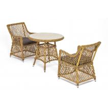  "Эспрессо–80 L" обеденная группа плетеная, цвет соломенный, фото 1 