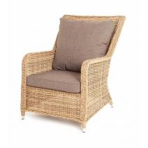  "Гляссе" кресло плетеное из искусственного ротанга, цвет соломенный, фото 1 