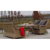  "Гляссе" кресло плетеное из искусственного ротанга, цвет соломенный, фото 7 