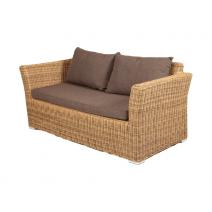  "Капучино" диван из искусственного ротанга двухместный, цвет соломенный, фото 1 