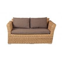  "Капучино" диван из искусственного ротанга двухместный, цвет соломенный, фото 2 