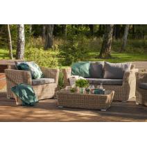  "Капучино" диван из искусственного ротанга двухместный, цвет соломенный, фото 4 